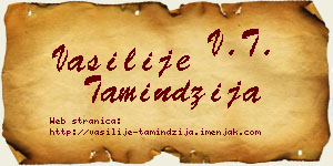 Vasilije Tamindžija vizit kartica